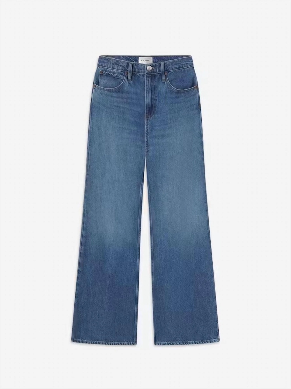 Frame Denim Wide Leg Jeans in Medium Blue